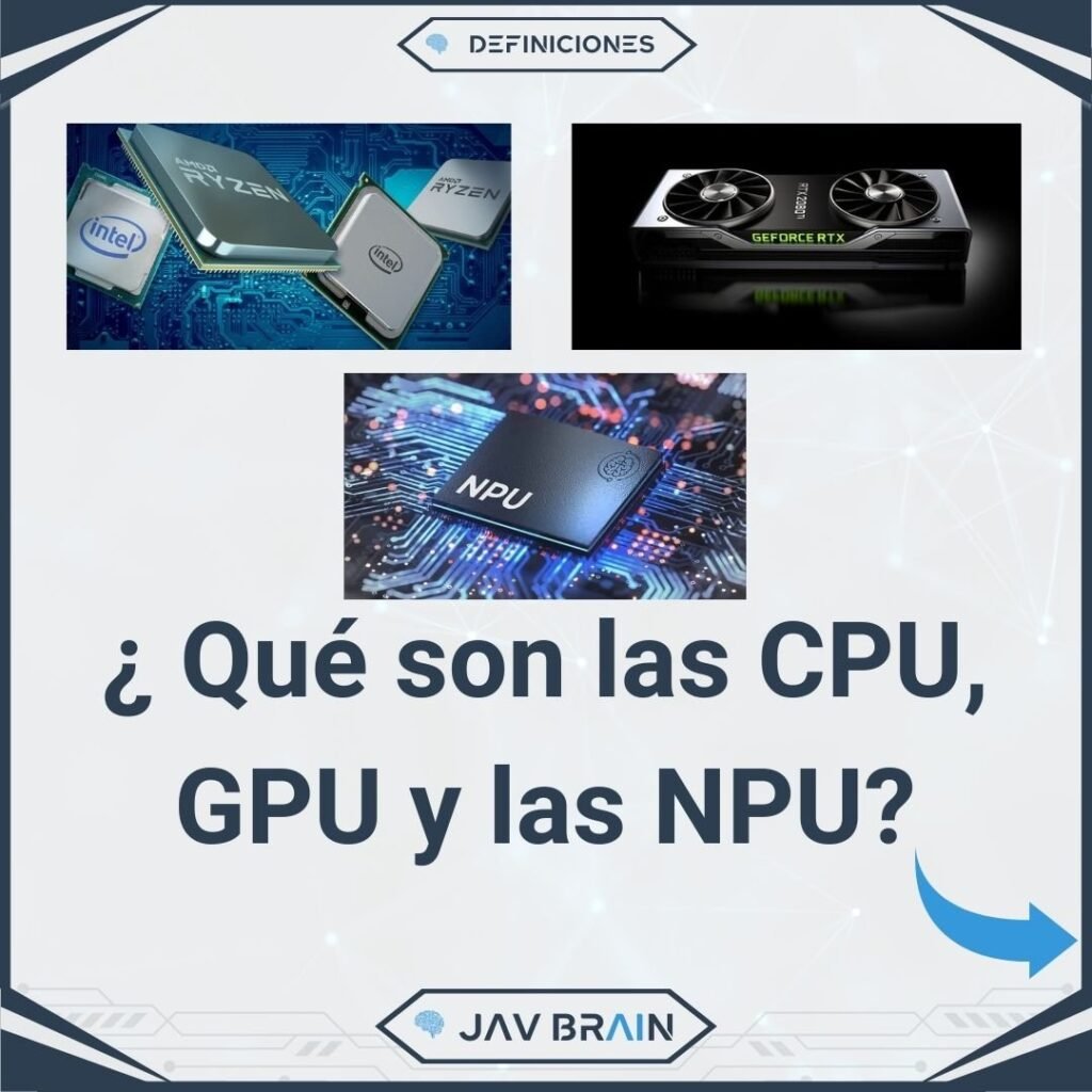 ¿Sabes cuál es la diferencia entre CPU, GPU y NPU?