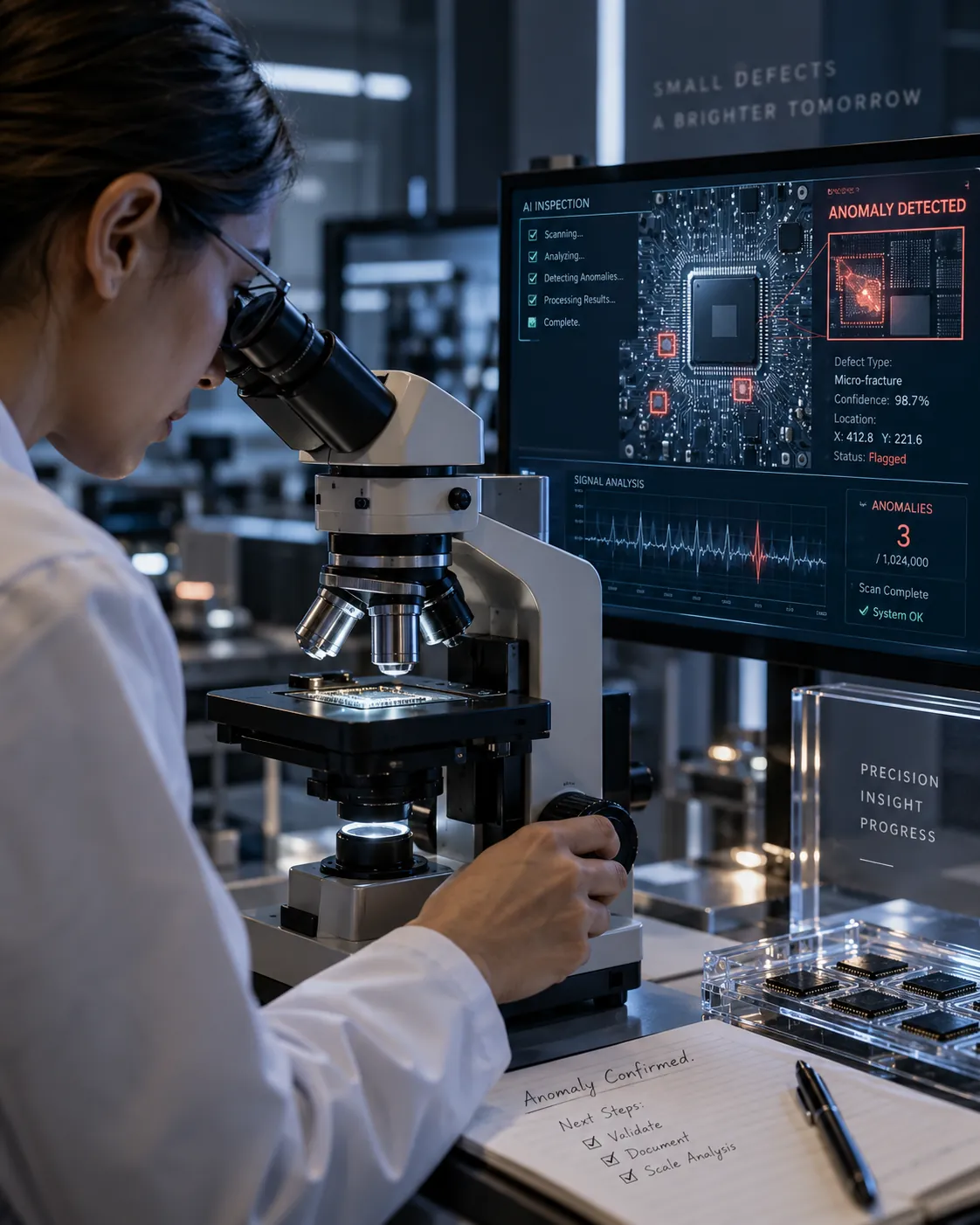 AI-assisted inspection in a laboratory