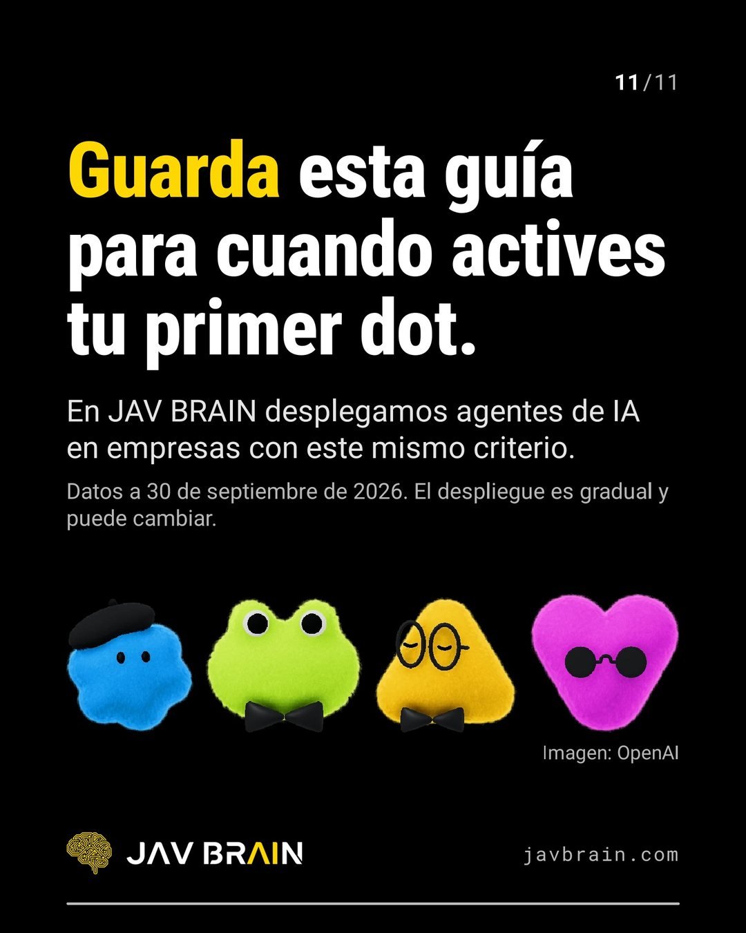 Slide 11 of the carousel: save this guide for when you activate your first dot
